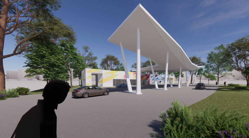 service station canopy architecture